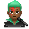 Man Singer- Medium-Dark Skin Tone emoji on LG